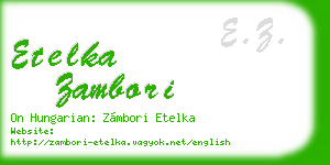 etelka zambori business card